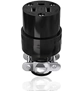 Muelnmey 1PCS Extension Cord Ends Electrical Replacement Connector NEMA 5-15R 15A 125V Black Shel...