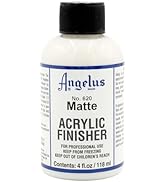 Angelus Matte Acrylic Finisher – Flexible Clear Coat for Leather Shoes, Bags, Jackets & Accessori...