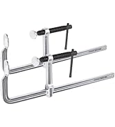 NOEAIKE 2-Pack Welding Bar Clamps 12 Inch,Drop Forged Steel Bar Clamps Throat Depth 3 inch Load F...