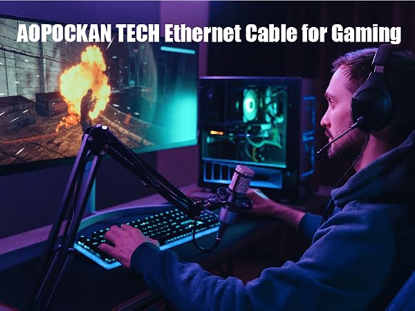 Cat8 Lan cables RJ45 Cables High Speed Ethernet Cables For Gaming