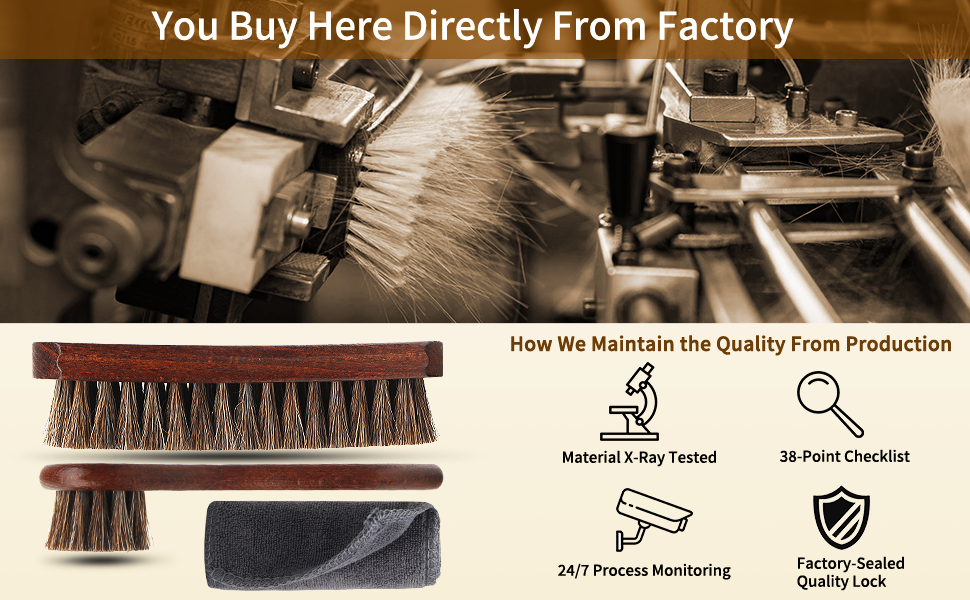 3pc Horsehair Brush for Leather