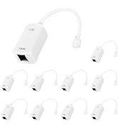 Lativu 10-Pack DSL Filter for Landline Phone, in-Line DSL Filter for Phone, RJ11 6P2C Telephone l...