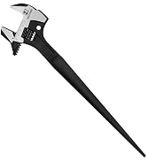 HAUTMEC 16inch Adjustable Spud Wrench, 4 in 1 Multifunctional Spud Wrenches, Adjustable Wrench an...
