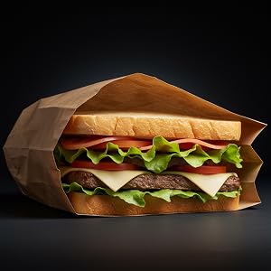 Paper Sandwich Bags Bulk Wax Paper - Wet Wax Paper Bags - Food Grade Grease Resistant Wax Bags