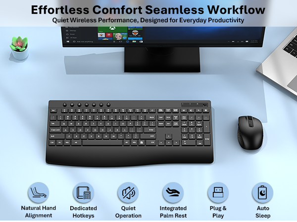 Effortless comfort keyboard and mouse