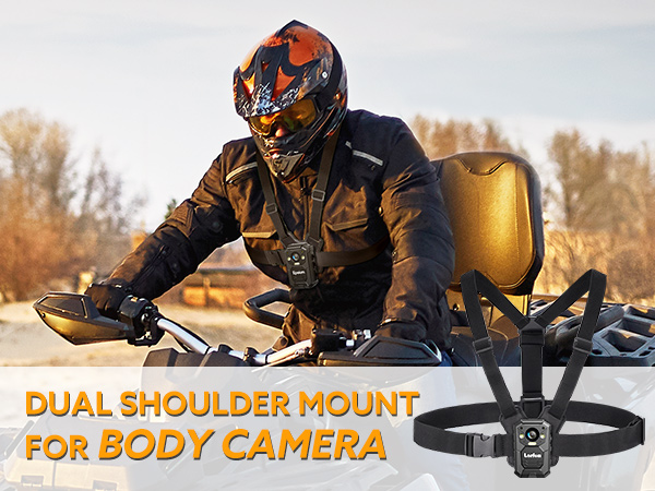 Body Camera Vest Mount,Adjustable Chest Strap Belt for All Brand Body Worn Camera