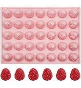 3D Silicone Mini Raspberry Molds, 35-Cavity Raspberry Baking Tray for Chocolate Candy Jello Cooki...