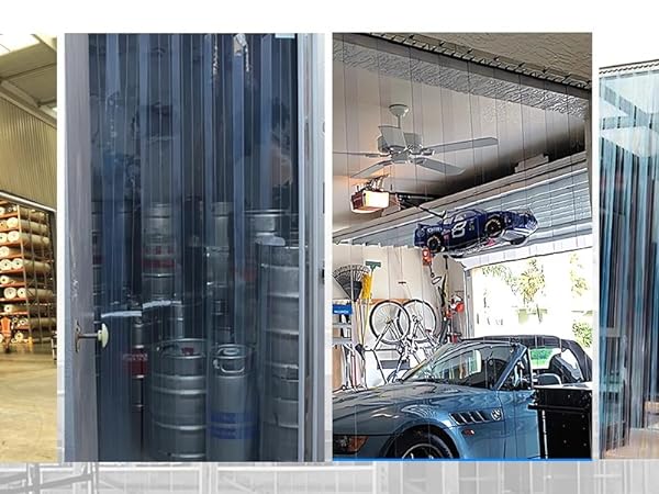 PVC curtin set malls walk-in freezers restaurant b2b