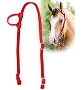 Jeffers Equine Nylon One Ear Horse Headstall – 3 Ply ¾ Western Adjustable Tack, Nickel Plated Har...