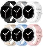 Sport Band for Samsung Galaxy Watch 8 Band 40mm 44mm/8 Classic 46mm for Men Women,No Gap Soft Sil...