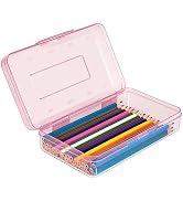 DANRONG Pencil Box, Large Capacity Pencil Case, Plastic Pencil Boxs for Kids Girls Boys Adults, H...