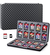 RHOTALL Black Game Card Case for Nintendo Switch/OLED/lite/Switch 2, 20 Game Holder Cartridge Cas...