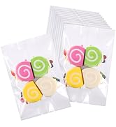 100 Pcs 6x9 Transparent Heat Seal Bags for Large Cookies,Clear Cookie Bags with Seal,Treat Bag fo...