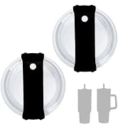 2 Pack 40 OZ Tumbler Lid Compatible for Stanley Quencher, Spill Proof Splash Resistant Stainless ...