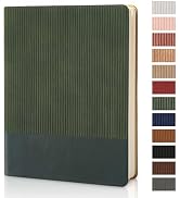 TSFPapier Lined Journal Notebook for Work College Ruled Note Book 7.2"x9.6" B5 PU Leather Daily J...