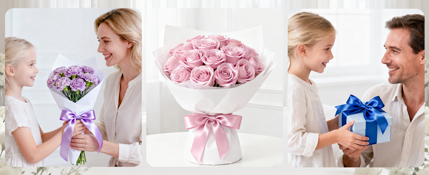 atin ribbon for mothers day flower bouquet fathers day gift wrapping