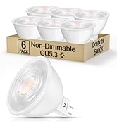 MR16 LED Bulbs, 5W LED Light Bulb(50W Equivalent), 5000K Daylight, 500 Lumens, Non-Dimmable, GU5....