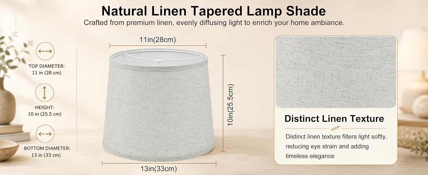 natural handcrafted linen shade
