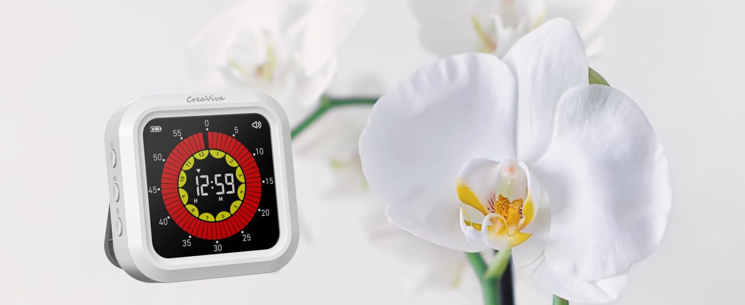 creaviva digital visual timer white color