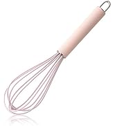 GorGin high temperature and easy to clean silicone whisk, wisk,stirrer, 10 inch, grip good grip d...