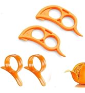 Orange Peeler Citrus Peel Cutter - Plastic Easy Fruit Vegetable Slicer - Lemon Opener Remover - K...