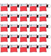 CPR Mask for Pocket or Key Chain, CPR Emergency Face Shield with One-Way Valve Breathing Barrier ...