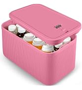 Tall Small Lock Box,Lockable Storage Box with Combination Code for Medication Safe, Medicine Lock...