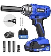 FADAKWALT Cordless Impact Wrench 1/2 Inch, 20V Impact Gun with Battery and Charger High Torque 20...