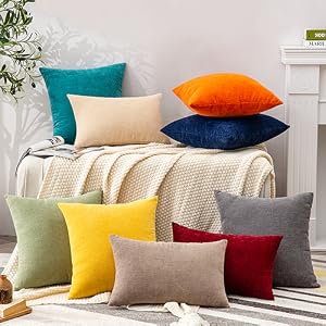 velvet chenille throw pillow covers
