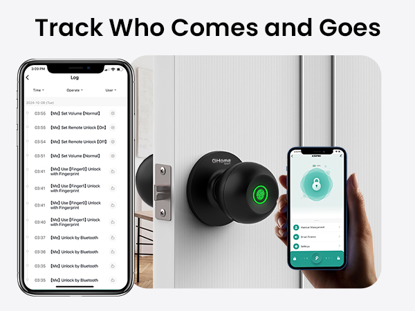 ghome smart lock for bedroom fingerprint remote control