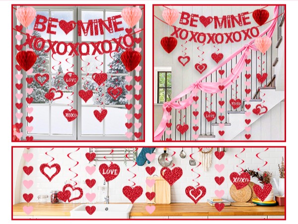 Pre-Strung Valentines Day Decorations