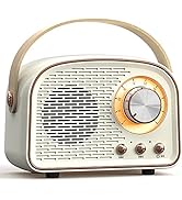 SpringFlora Retro Bluetooth Speaker, Cute Mini Speaker with FM Radio, Portable Wireless Speaker w...