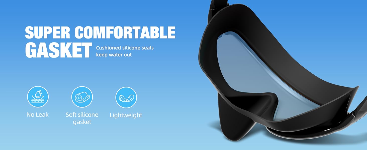 swim goggles with nose cover