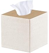 PU Leather Tissue Box Cover Square,Upgrade 99% Compatible Large Size,Cube Tissue Box Holder for N...