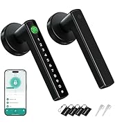 MSR X6 Fingerprint Door Lock,6-in-1 Smart Fingerprint Door Knob,Keypad Keyless Entry Door Lock wi...