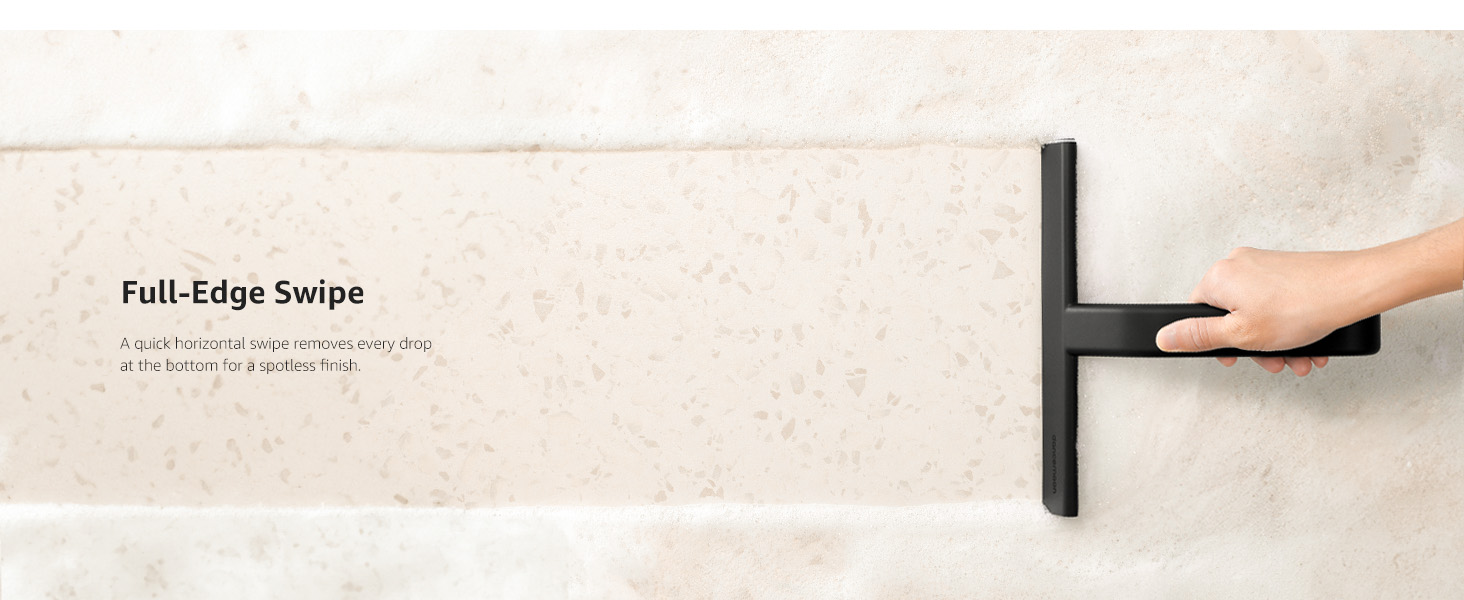 streak free water scraper cleaning soap scum on tile wall bathroom mirror and flat surfaces