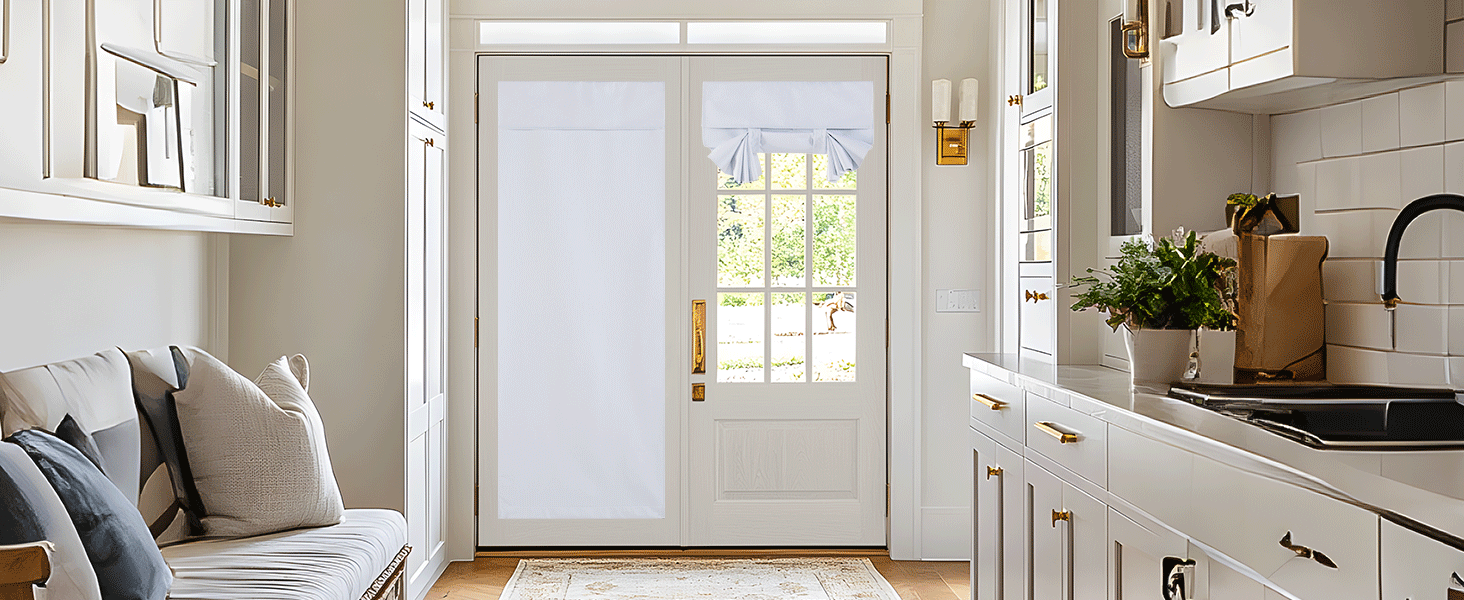 french door curtain