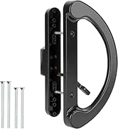 HILLMASTER Patio Sliding Glass Door Handle Replacement Set,Mortise Style Reversible Design Non-ke...