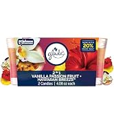 Glade 1-Wick 2in1 Scented Candle Jar, Hawaiian Breeze & Vanilla Passion Fruit, Air Freshener Infu...