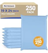 Metronic Poly Mailers 19x24 250Pc Large Shipping Bags for Clothes,Heavy Duty Shipping Envelopes f...