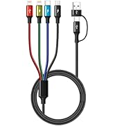 6 in 1 Multi Charging Cable, 10Ft USBC Multi Chargers for All Devices Braided USB A/C to Lightnin...