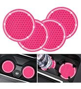 COCASES Car Coasters, 4 Pack Universal Vehicle Bling Car Coaster, Rhinestone Coaster for Cup Hold...