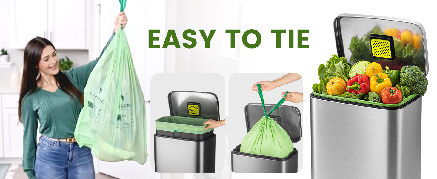 compost drawstring bags