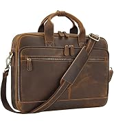 Jack&Chris Leather Briefcase for Men,Business Travel Laptop Messenger Bags