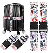Adjustable Travel Luggage Strap Suitcase Belt Travel Bag Accessories 1.96 in W x 6.4 ft L (Color 4)