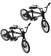 2Pcs Black 1/18 Diecast Bike Action Figure, Mini Finger Mountain Bike Bicycle Art Crafts Desktop ...
