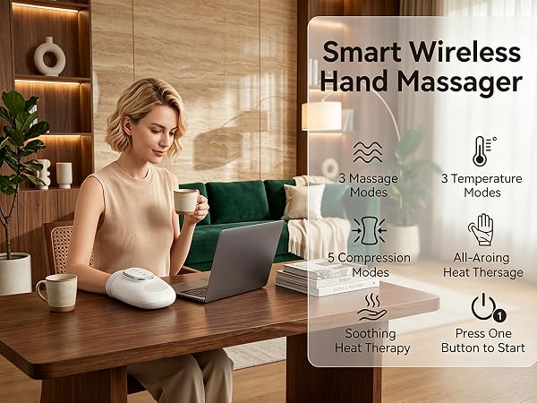 smart wireess hand massager