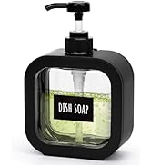 Segbeauty 16.9oz Hand Soap Dispenser,500ml Leak-Proof Liquid Soap Dispenser for Bathroom,Black Mo...