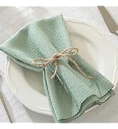 Cloth Napkins Set of 6 Reusable,UWWGKK 17x17 Inch Napkins Cloth Washable for Dinner, Restaurant,W...