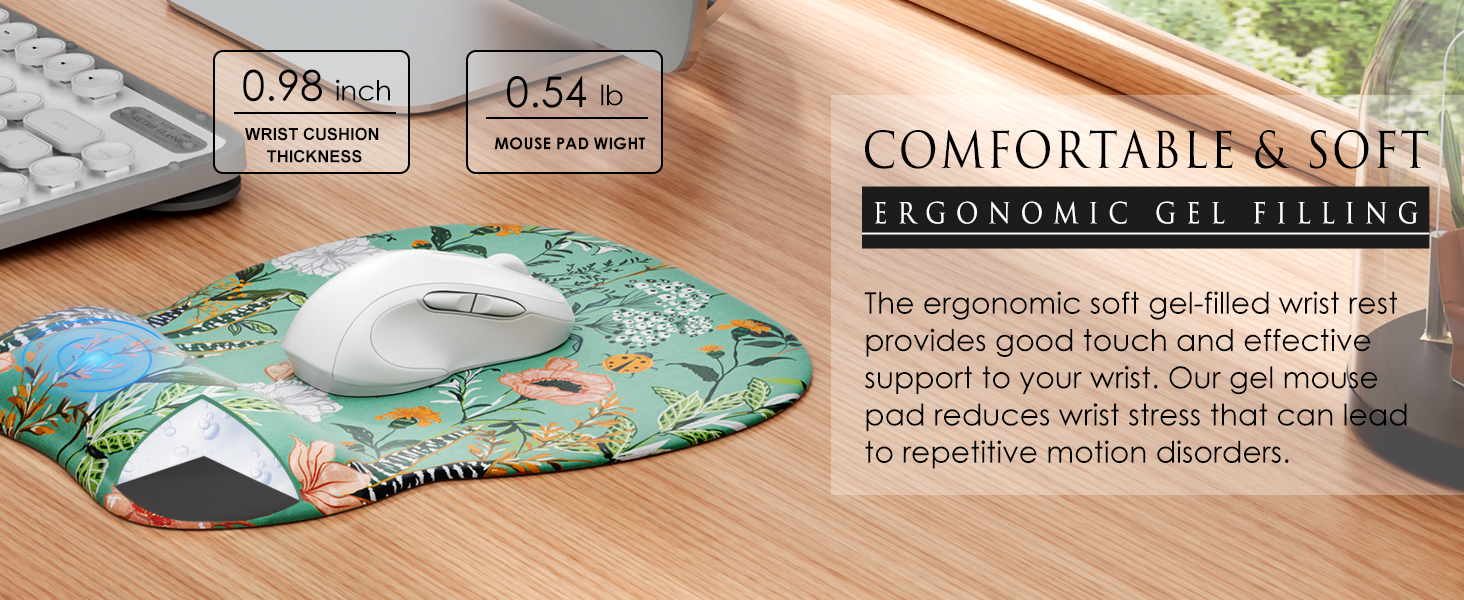 comfortable and soft ergonomic gel filling
